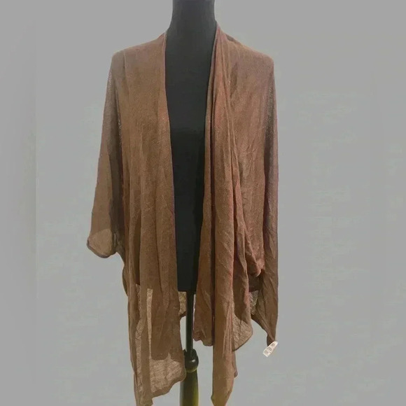 INC Rose or Brown Colored Kimono One Size NWT - Picture 5 of 12
